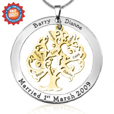 Personalised Tree of My Life Washer 7 - Two Tone - Gold Tree - The Handmade ™