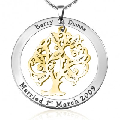 Personalised Tree of My Life Washer 7 - Two Tone - Gold Tree - The Handmade ™