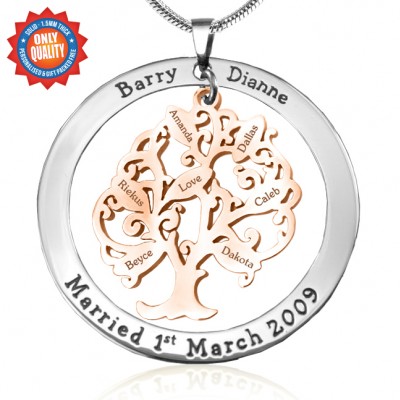 Personalised Tree of My Life Washer 7 - Two Tone - Rose Gold Tree - The Handmade ™