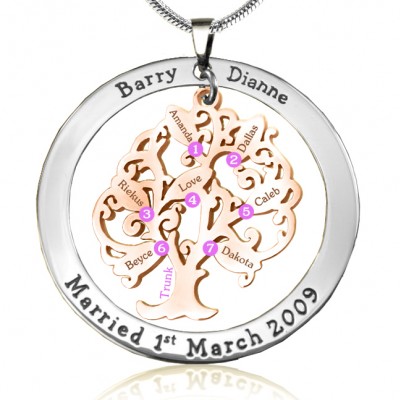 Personalised Tree of My Life Washer 7 - Two Tone - Rose Gold Tree - The Handmade ™