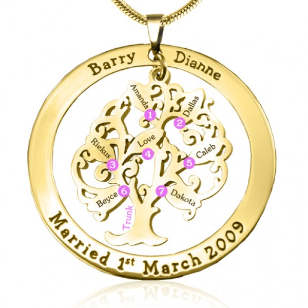 Personalised Tree of My Life Washer 7 - Gold - The Handmade ™