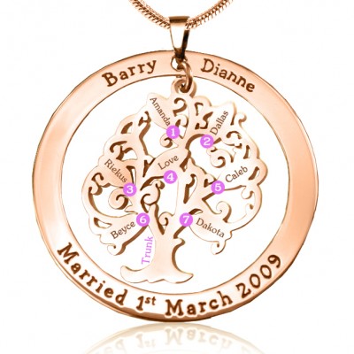 Personalised Tree of My Life Washer 7 - Rose Gold - The Handmade ™
