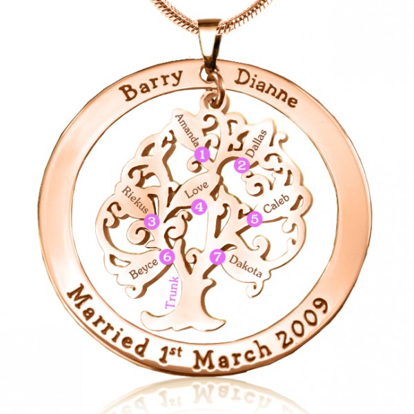 Personalised Tree of My Life Washer 7 - Rose Gold - The Handmade ™