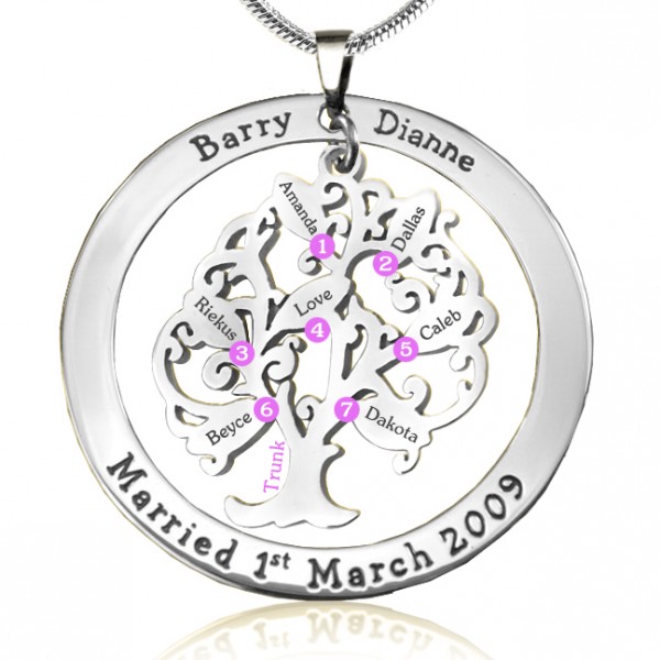 Personalised Tree of My Life Washer 7 - Silver - The Handmade ™