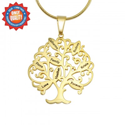Tree of My Life Necklace 8 - Gold - The Handmade ™