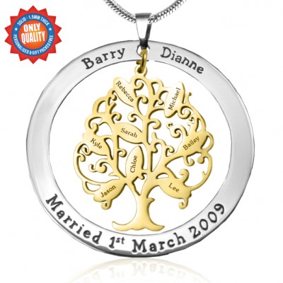 Personalised Tree of My Life Washer 8 - Two Tone - Gold Tree - The Handmade ™