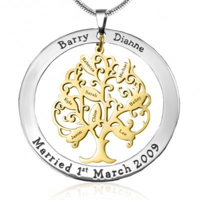 Personalised Tree of My Life Washer 8 - Two Tone - Gold Tree - The Handmade ™
