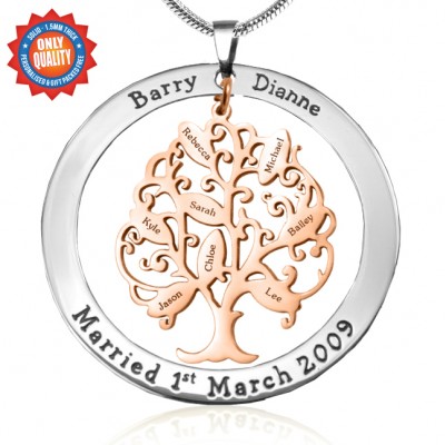 Personalised Tree of My Life Washer 8 - Two Tone - Rose Gold Tree - The Handmade ™