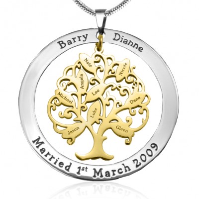 Personalised Tree of My Life Washer 9 - Two Tone - Gold Tree - The Handmade ™