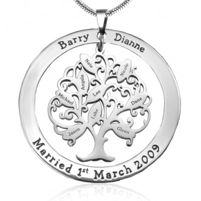 Personalised Tree of My Life Washer 9 - Silver - The Handmade ™