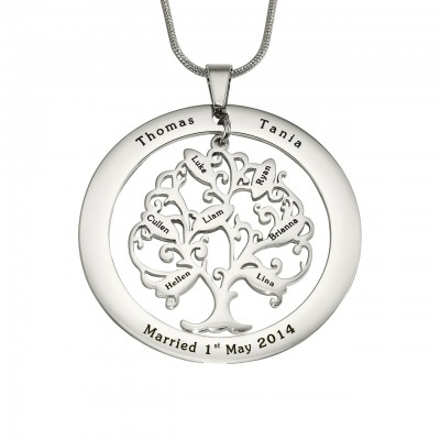 Personalised Tree of My Life Washer 7 - Silver - The Handmade ™