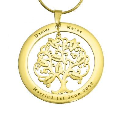 Personalised Tree of My Life Washer 8 - Gold - The Handmade ™