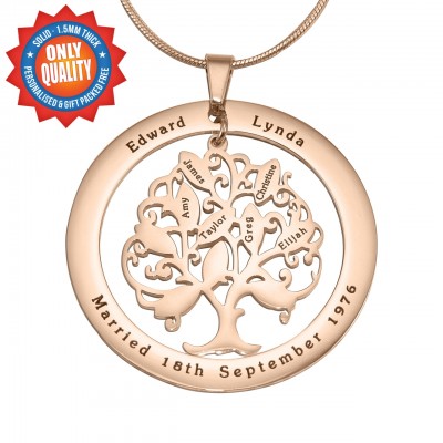 Personalised Tree of My Life Washer 10 - Rose Gold - The Handmade ™