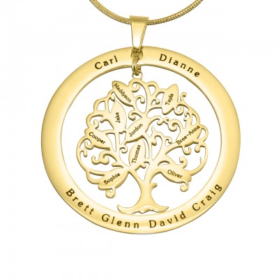 Personalised Tree of My Life Washer 9 - Gold - The Handmade ™