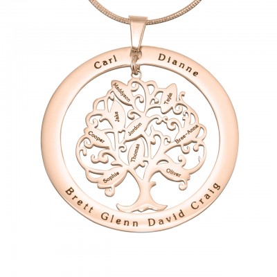 Personalised Tree of My Life Washer 9 - Rose Gold - The Handmade ™