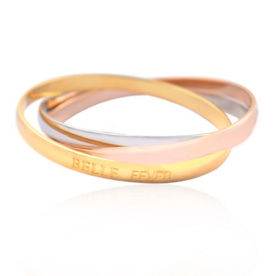Personalised Mother Daughter Three Tone Bangle Set - The Handmade ™