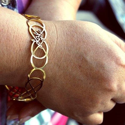 Personalised Endless Double Infinity Bangles - The Handmade ™