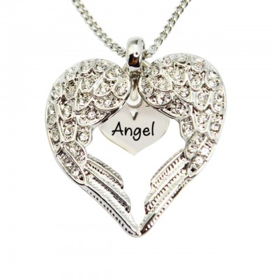 Angels Heart Necklace with Heart Insert - The Handmade ™
