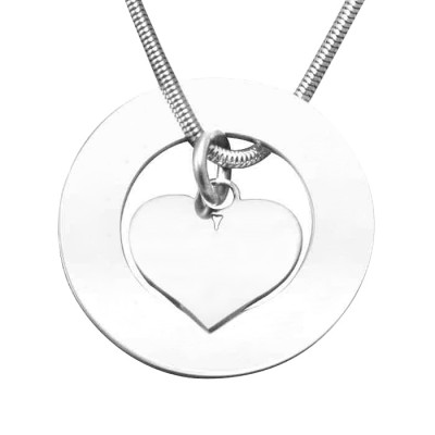 Circle My Heart Necklace - Silver - The Handmade ™