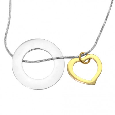 Heart Washer Necklace - TWO TONE - - The Handmade ™