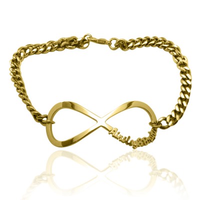 Infinity Name Bracelet - Gold - The Handmade ™