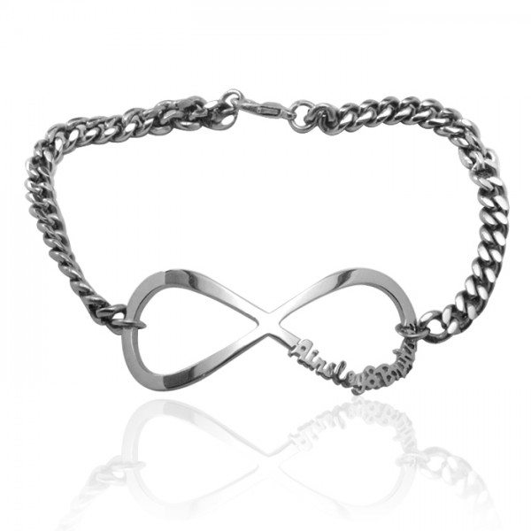 Infinity Name Bracelet - Silver - The Handmade ™