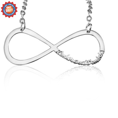 Classic Infinity Name Necklace - Silver - The Handmade ™