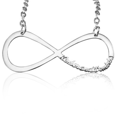 Classic Infinity Name Necklace - Silver - The Handmade ™
