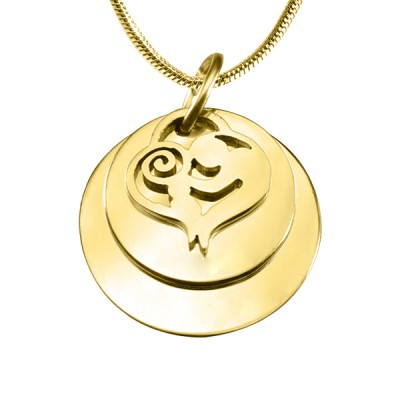 Mother's Disc Double Necklace - Gold - The Handmade ™