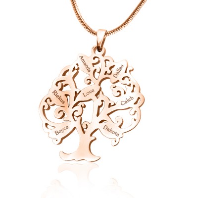 Tree of My Life Necklace 7 - Rose Gold - The Handmade ™
