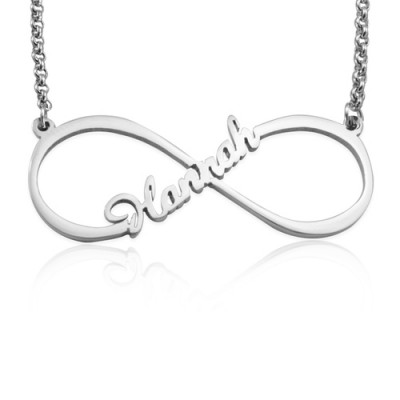 Single Infinity Name Necklace - Silver - The Handmade ™