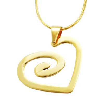 Swirls of My Heart Necklace - Gold - The Handmade ™