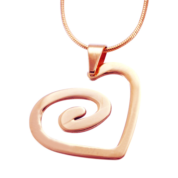 Swirls of My Heart Necklace - Rose Gold - The Handmade ™