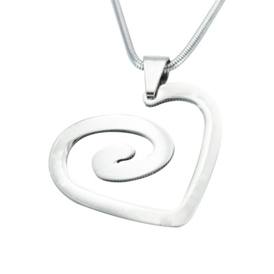Swirls of My Heart Necklace - Silver - The Handmade ™
