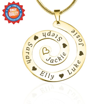 Swirls of Time Necklace - Gold - The Handmade ™