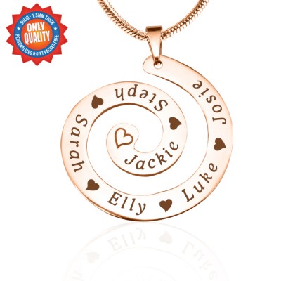 Swirls of Time Necklace - Rose Gold - The Handmade ™