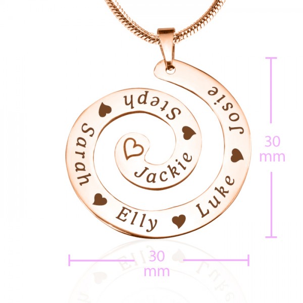 Swirls of Time Necklace - Rose Gold - The Handmade ™