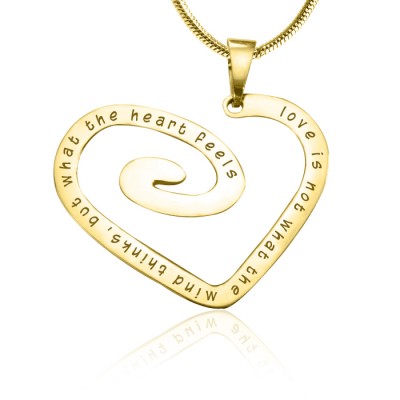 Love Heart Necklace - Gold *Limited Edition - The Handmade ™