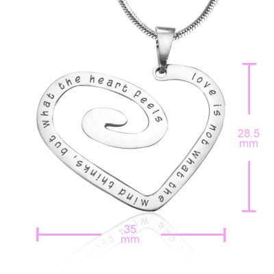 Love Heart Necklace - Silver *Limited Edition - The Handmade ™