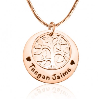 Personalised My Family Tree Single Disc - Rose Gold - The Handmade ™