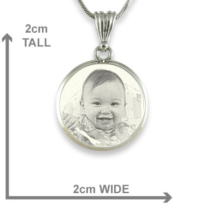 Silver Photo In Circle Pendant Necklace - The Handmade ™