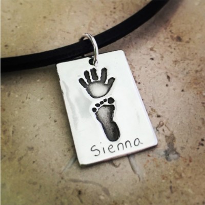 Silver Hand/Foot Print Double Dogtag - The Handmade ™