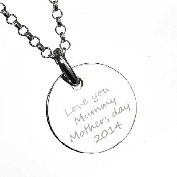 Large Engraved Handprint Necklace For Children - The Handmade ™
