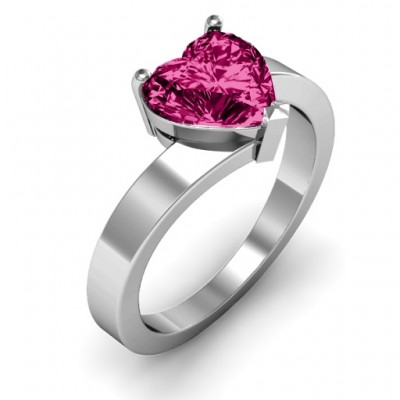 Passion Large Heart Solitaire Ring - The Handmade ™