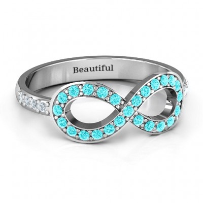 Accented Infinity Ring with Shoulder Stones - The Handmade ™