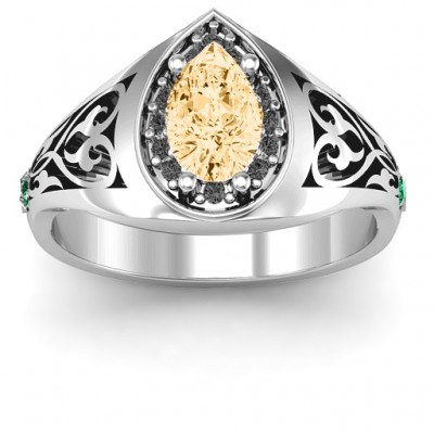 Aphrodite Ring with Side Gems - The Handmade ™