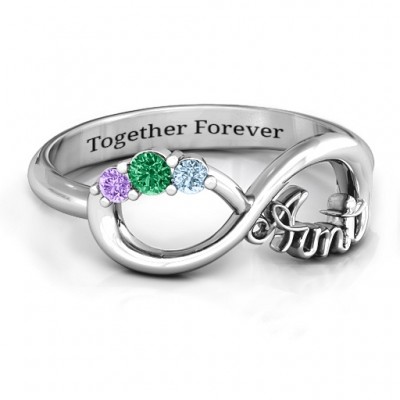 Aunt's Infinite Love Ring with Stones - The Handmade ™