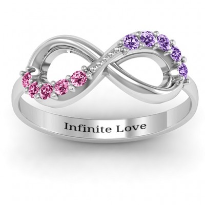 Birthstone Infinity Accent Ring - The Handmade ™