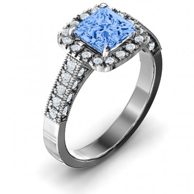 Brilliant Princess Ring with Profile Accents - The Handmade ™