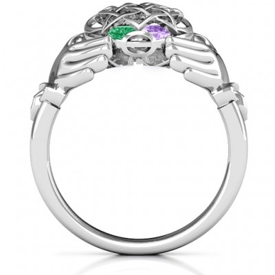 Caged Hearts Celtic Claddagh Ring - The Handmade ™